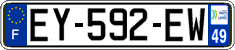 French license plate, SIV (ordinary)
