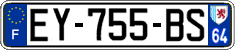 French license plate, SIV (ordinary)