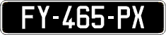 French license plate, SIV (oldtimers)