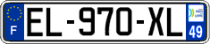 French license plate, SIV (ordinary)