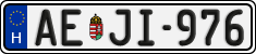 license plates of Hungary, Regular plates (2022)