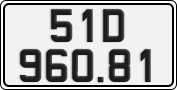 License plate of Vietnam, Cars
