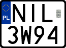 License plates of Poland, Special vehicles and motorcycles