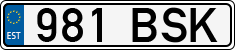 License plate of Estonia, Regular car plates