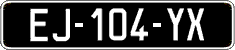 French license plate, SIV (oldtimers)