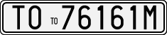 License plate of Italy, Cars (1927 year series)