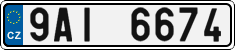 License plate of the Czech Republic, Cars (2001)