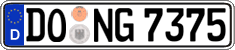 German license plate, Regular plates