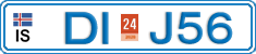 License plate of Iceland, Cars