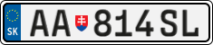 License plate of Slovakia, Cars
