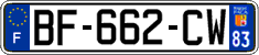 French license plate, SIV (ordinary)