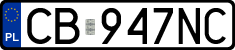 License plates of Poland, Regular car plates