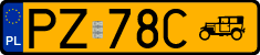 License plates of Poland, Oldtimers