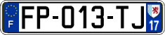 French license plate, SIV (ordinary)