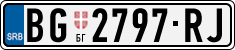 License plate of Serbia, Cars