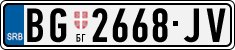 License plate of Serbia, Cars