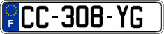 French license plate, SIV (ordinary)