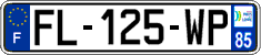 French license plate, SIV (ordinary)