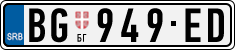 License plate of Serbia, Cars