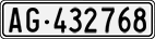 License plate of Switzerland, Cars