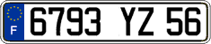 French license plate, FNI