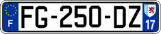 French license plate, SIV (ordinary)