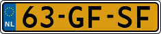 License plate of the Netherlands, Cars