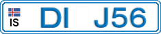 License plate of Iceland, Cars