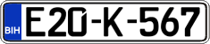 License plate of Bosnia and Herzegovina, Regular plates