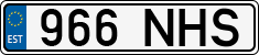 License plate of Estonia, Regular car plates