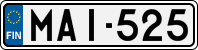 License plate of Finland, Cars