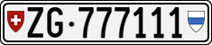 License plate of Switzerland, Cars