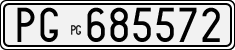 License plate of Italy, Cars (1927 year series)