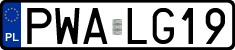 License plates of Poland, Regular car plates