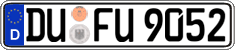 German license plate, Regular plates