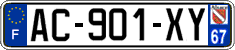 French license plate, SIV (ordinary)