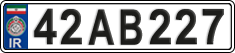 License plate of Iran, License plates for driving abroad (2015)
