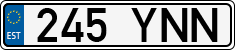 License plate of Estonia, Regular car plates