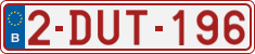 License plate of Belgium, Regular plates (2010)