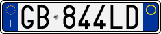 License plate of Italy, Cars (1994 year series)