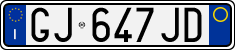 License plate of Italy, Cars (1994 year series)