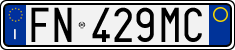 License plate of Italy, Cars (1994 year series)