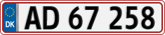 License plate of Denmark, Regular plates