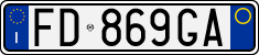 License plate of Italy, Cars (1994 year series)
