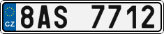 License plate of the Czech Republic, Cars (2001)