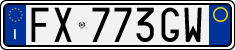 License plate of Italy, Cars (1994 year series)