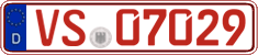 German license plate, Red license plates