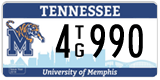Tennessee, Specialty plates (AB 1234 / 1234 AB / 1AB 234 / 12 AB 34)