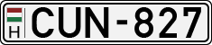 license plates of Hungary, Cars (1990)