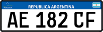 License plate of Argentina, Cars (Mercosur, AB 123 CD)
